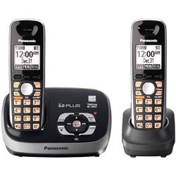 Panasonic Dect 6.0 Expandable Digital Cordless Phone with Talking Caller ID & Answering System - 2 Handset Pack