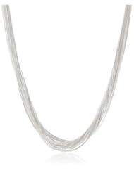 Nine West "Pop Notch Silver" Silver-Tone Multi-Strand Necklace, 42"