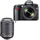 Nikon D90 Digital SLR Camera with AF-S DX NIKKOR 18-105mm f/3.5-5.6G ED VR Lens & Nikon 55mm - 200mm f/4-5.6G ED-IF AF-S DX VR Lens - U.S.A. Warranty
