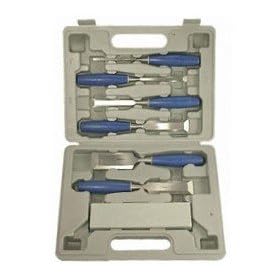 TD Industrial 7 piece Polymer Handle Wood Chisel Set with Sharpening Stone