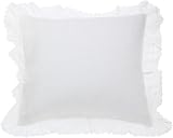 Fresh Ideas Eyelet Ruffled Pillow Sham Euro, White