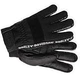 Harley Davidson Mens Air Flow Full-Finger Gloves. Lightweight fabric gloves with pigskin leather palm. Stretch side panels on fingers and Velcro wrist straps for easy on and off, 98183-99VM