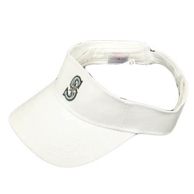 VISOR HAT CAP MLB SEATTLE MARINERS WHITE COTTON NEW