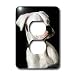 Dogs Boxer - White Boxer Uncropped Ears - Light Switch Covers - 2 plug outlet cover