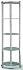 Modern Curio with Tempered Glass Shelves (Chrome/Clear) (71.85"H x 22.64"Diameter)