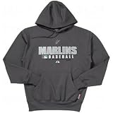 MLB Men's Florida Marlins Property Of Long Sleeve Hooded Fleece Pullover (Pro Granite, XX-Large)