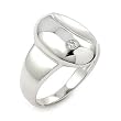 Ferroni Oval Ring With CZ
