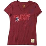 New England Patriots Retro Sport Women's The Catch V-Neck T-Shirt
