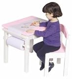 Pink Art Table & Chair Set (Paper Roll Included)