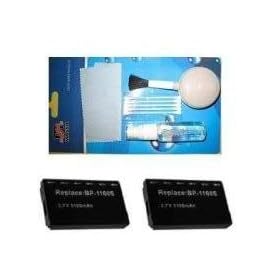 ValuePack (2 Count): Superior Quality Replacement Battery for Specific Digital Camera and Camcorder Models / Compatible with Kyocera BP1100S, Contax U4R, U4RB, U4RBK, BP-1100S - Includes Camera/Lens Cleaning Kit