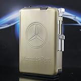 Mercedes-Benz Brass Cigarette Case with Built-in Lighter