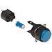 Omron M165-TA-12D Cylindrical Indicator Display and Socket, Solder Terminal, IP65 Oil-Resistant, 16mm Diameter, LED Lighted, Round, Blue, 12 VDC Rated Voltage