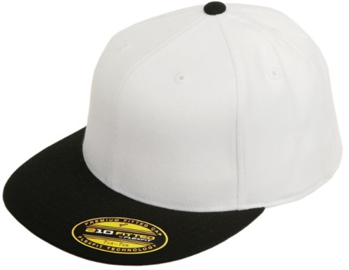 Original White/Black Flexfit Flatbill L/XL 7 1/4