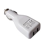 Skque 2-Port Usb Car Charger Adapter For Iphone \ PDA \ Cellphone \ Digital Camera \ MP3 \ Laptop