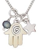 Far Fetched Hamsa Story Charm Necklace