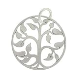Round Tree of Life Pendant in Sterling Silver, #8430