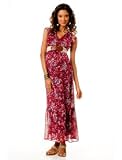 Motherhood Maternity: Short Sleeve Flutter Sleeve Maternity Maxi Dress