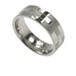 316L Stainless Steel Ring with Laser-cut designs. Width: 7mm