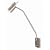 Halogen Gooseneck Brushed Steel Wall Lamp