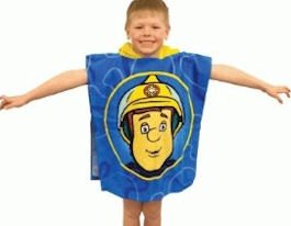 Character World Fireman Sam Splash Hooded Poncho