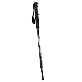 Straight Black Adjustable Walking / Hiking Stick with Compass