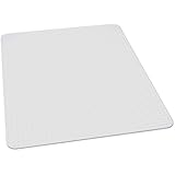 ES Robbins EverLife 46-Inch by 60-Inch Professional Series Medium Pile Carpet Anchor Bar Rectangle Vinyl Chair Mat, Clear