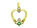 9ct Yellow Gold Emerald & Diamond Claddagh title=