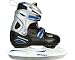 De Li Eishockey Schlittschuhe Kinder größenverstellbar (30 - 33||schwarz silber blau )