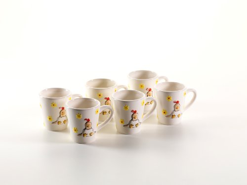 Domestic 924288 Kaffeebecher Cascina Henne 6-er Set