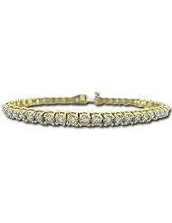 6.05ct TDW Yellow Gold Diamond Bracelet