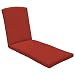 Strathwood St. Thomas Cast Aluminum Chaise Lounge Polyester Cushion, Solid Red
