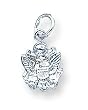Sterling Silver Army Insignia Charm with 20 inch Sterling Silver Chain