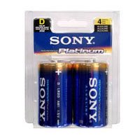 Sony Stamina Platinum Alkaline D Batteries (4 Pack)