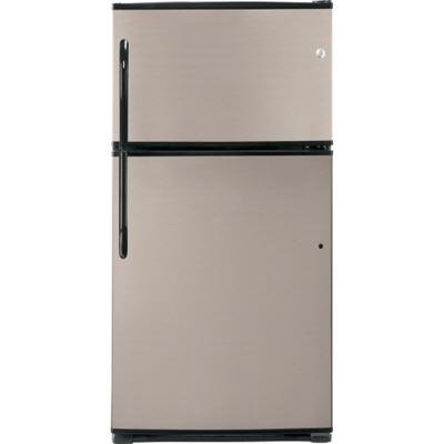 GE GTL21KCXBS 21 cu. Ft. Top Freezer Refrigerator - Clean Steel