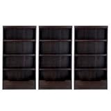 Kids Bookcases: Kids White Flat Top With Adjustable Shelves Bookcase, S/3 60" Es Flat Top Bookcases