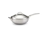 BonJour Stainless Steel Clad 6-Quart Covered Chef Pan with Helper Handle