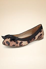 Round Toe Leopard Print Bow Pumps
