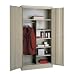 Deluxe Combination Cabinet Color: Black, Doors: Walnut Grain Vinyl
