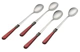 Rosanna Pearlized Red Napoleon Iced Tea Spoons, Set of 4