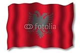 IMAGE OF Wallmonkeys Peel and Stick Wall Decals - Flagge Albanien 2006 im Wind - 18