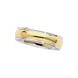 18K Yellow Gold and Platinum Comfort-Fit Band