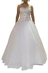 Strapless Satin/Tulle  Lace-Up  Natural   Waistline  Ball Gown Quinceanera Dress  With Rhinestones
