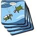 Rich Diesslins Funny General Cartoons - Sea Turtle SCUBA Showing Off Underwater - Coasters
