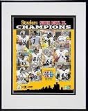 Pittsburgh Steelers Super Bowl XL 2005 Championship Team Composite Double Matted 8 x 10 Photograph in Black Anodized Aluminum Frame