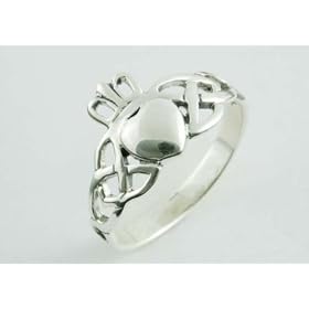 Silver Ring Celtic Claddagh 925 Sterling