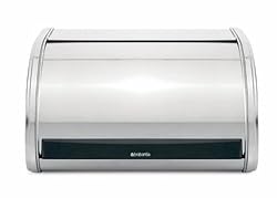 Brabantia Medium Steel Roll Top Bread Bin White