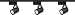 Nuvo Lighting TK313 3-Light Low Voltage, MR16 Round Back Track Light Kit, Black