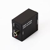 Digital Optical Coaxial Toslink to Analog RCA Audio Converter - Digital to Analogue Audio Converter - TOSlink Coaxial to Stereo Left Right RCA--UK Plug