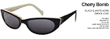 Tres Noir Cherry Bomb Sunglasses Black with White Horn