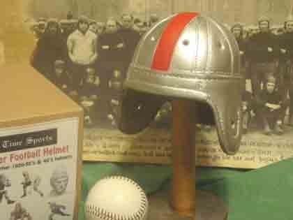 Mini Ohio State Leather Football Helmet (1940s)